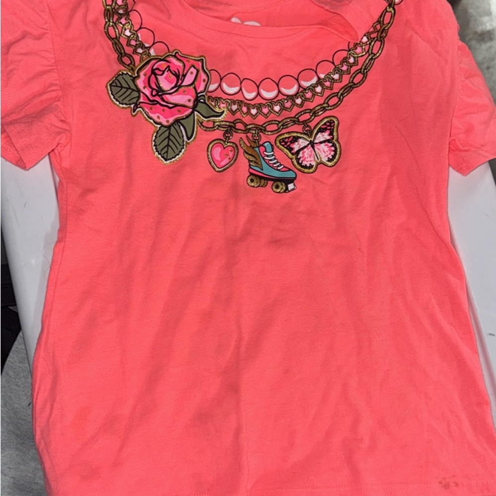 Garanimals Coral Short Sleeve Tee Vibrant Graphic Design